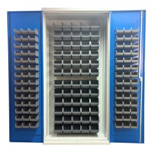 Heavy Duty Steel Cabinet With 144 Plastic Parts Bins